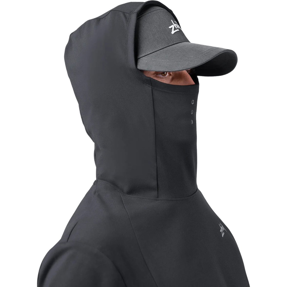 2026 Zhik Mens Motion Long Sleeve Hooded Top ATP-0100-M-ANT - Anthracrite